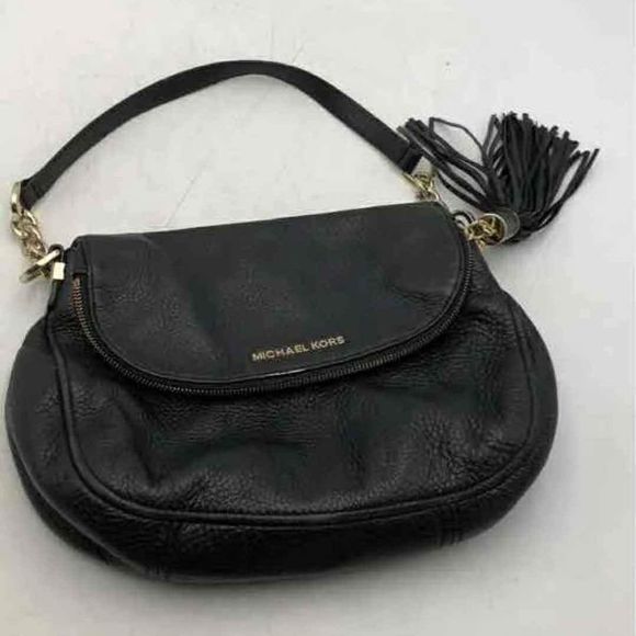 Michael Kors MK Designer Black Satchel Purse Shoulder Bag - Picture 1 of 6